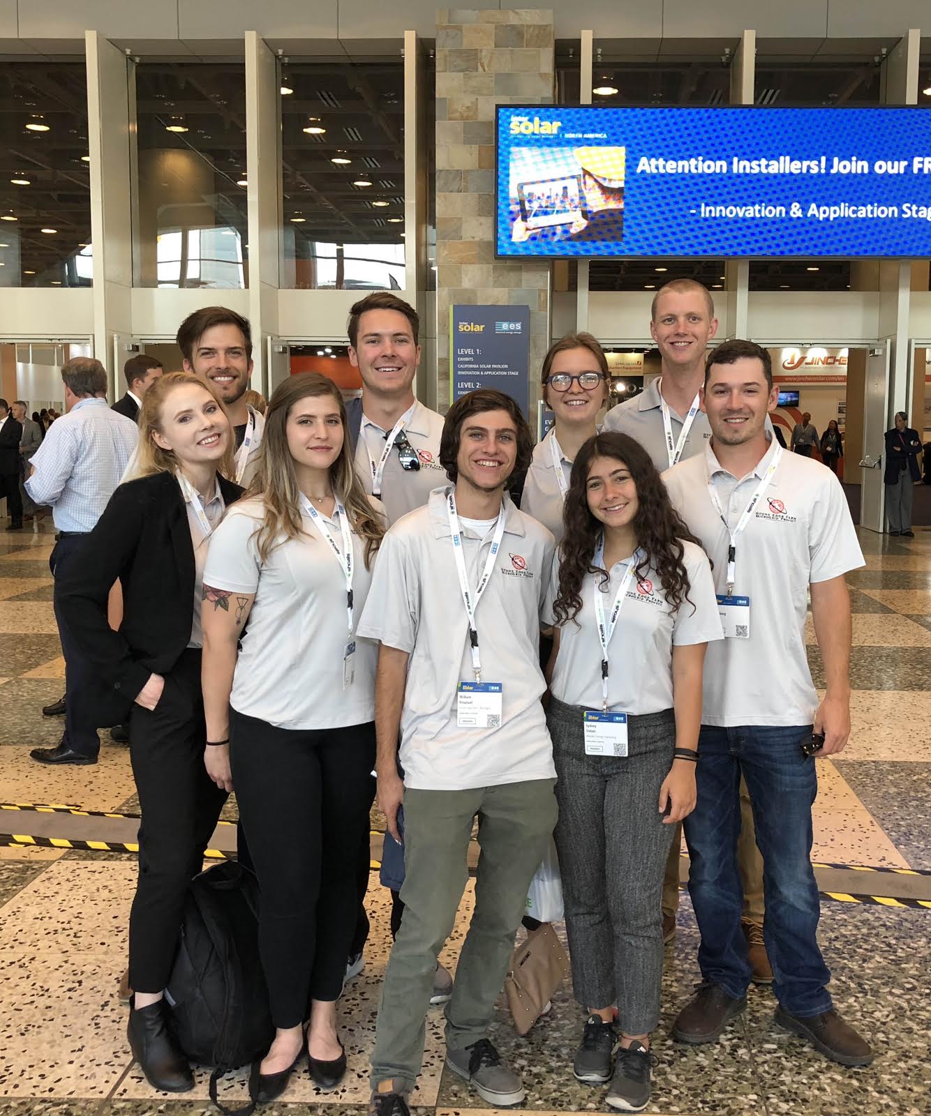 The Summer 2017 intern team at the annual Intersolar convention.